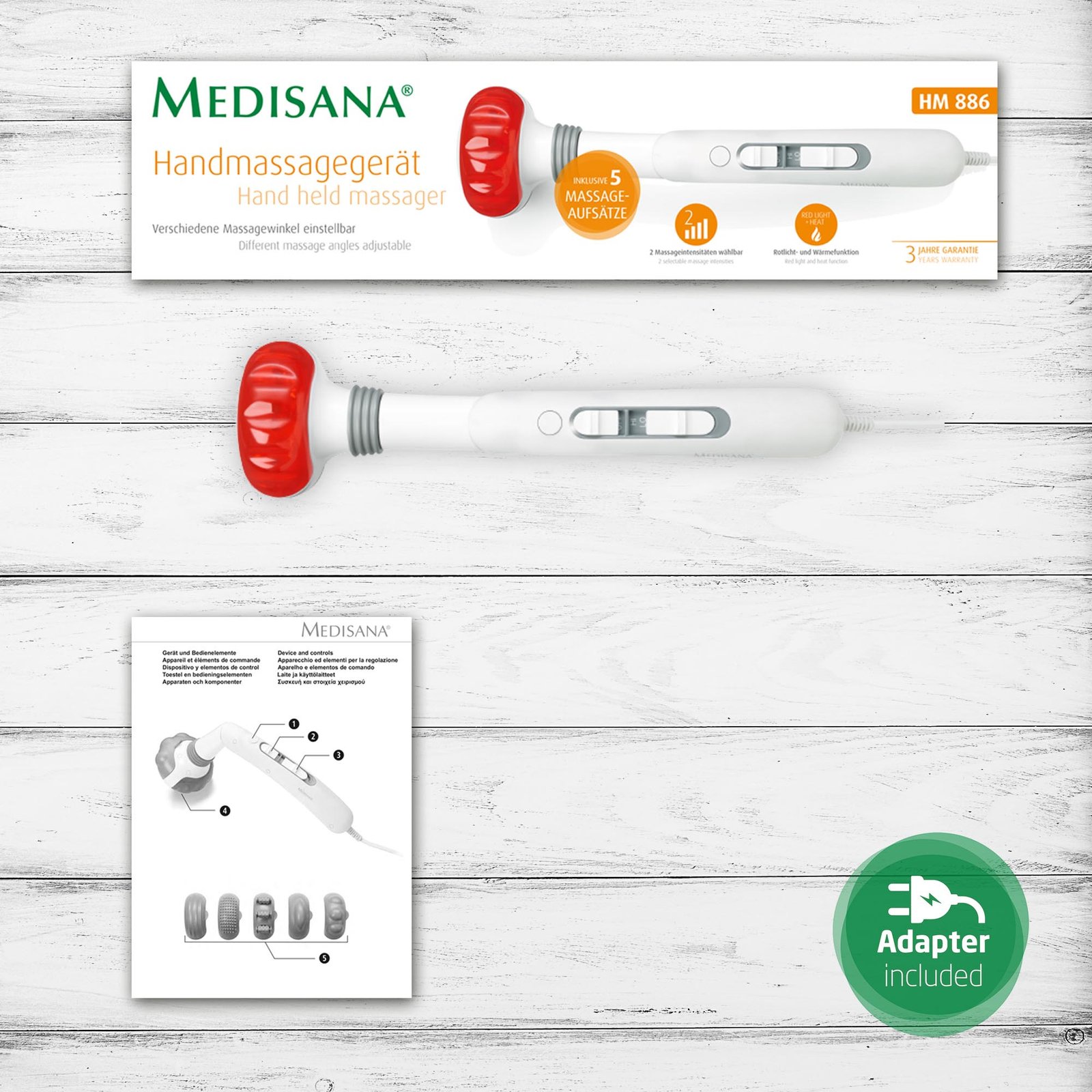 جهاز التدليك اليدوي Medisana HM 886 بالحرارة - الصورة 4