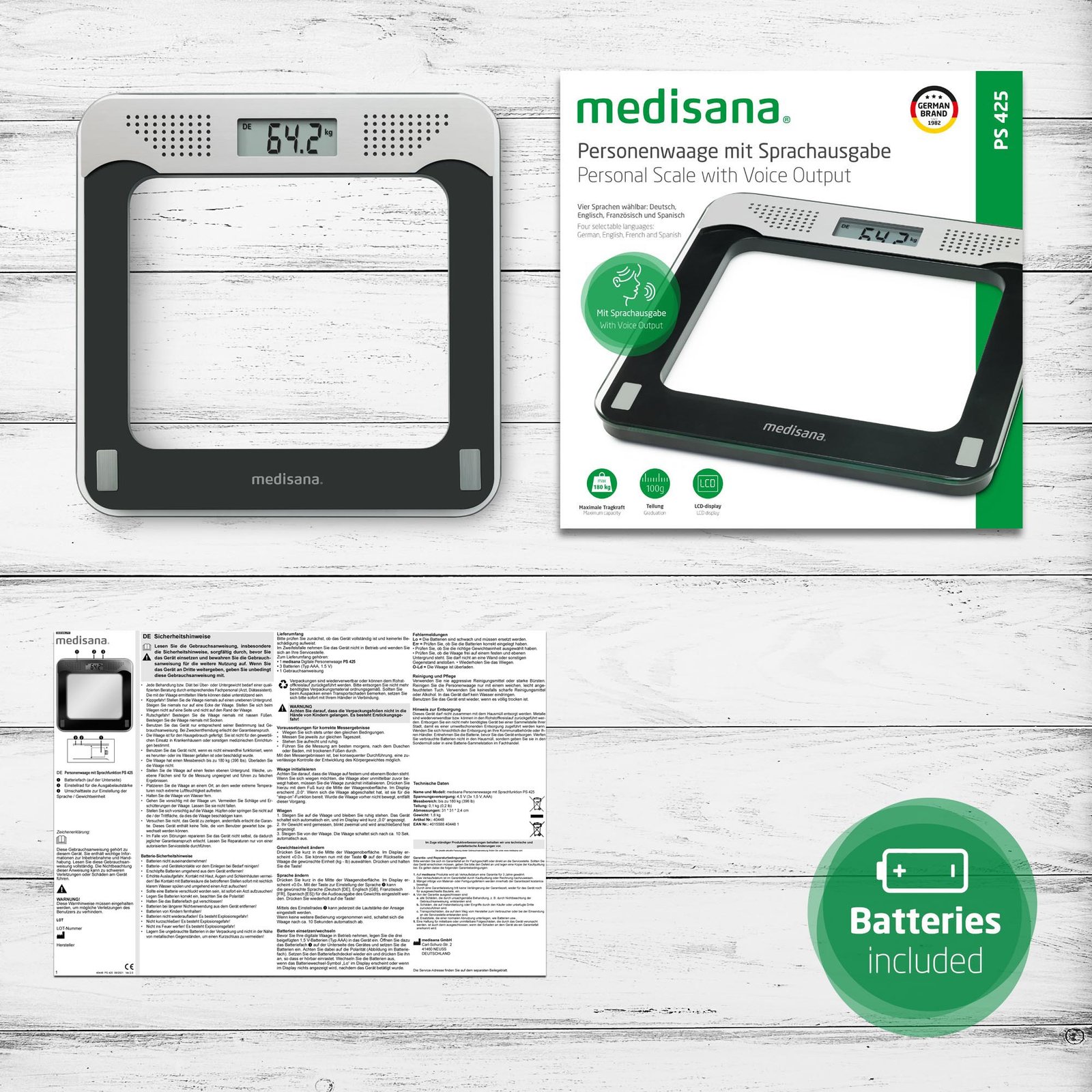 ميزان ناطق Medisana PS 425 حتى 180 كجم - الصورة 5