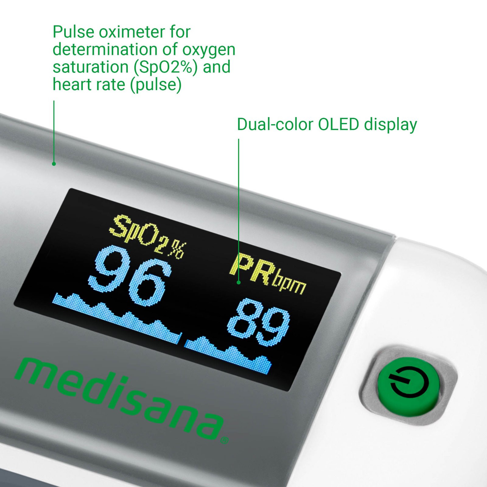 أكسيمتر Medisana PM 100 Connect لقياس الأكسجين والنبض - الصورة 4